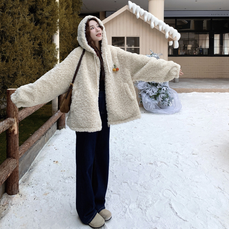 两面穿皮毛一体外套155-8673-P215K295,女装短外套,世纪海洋