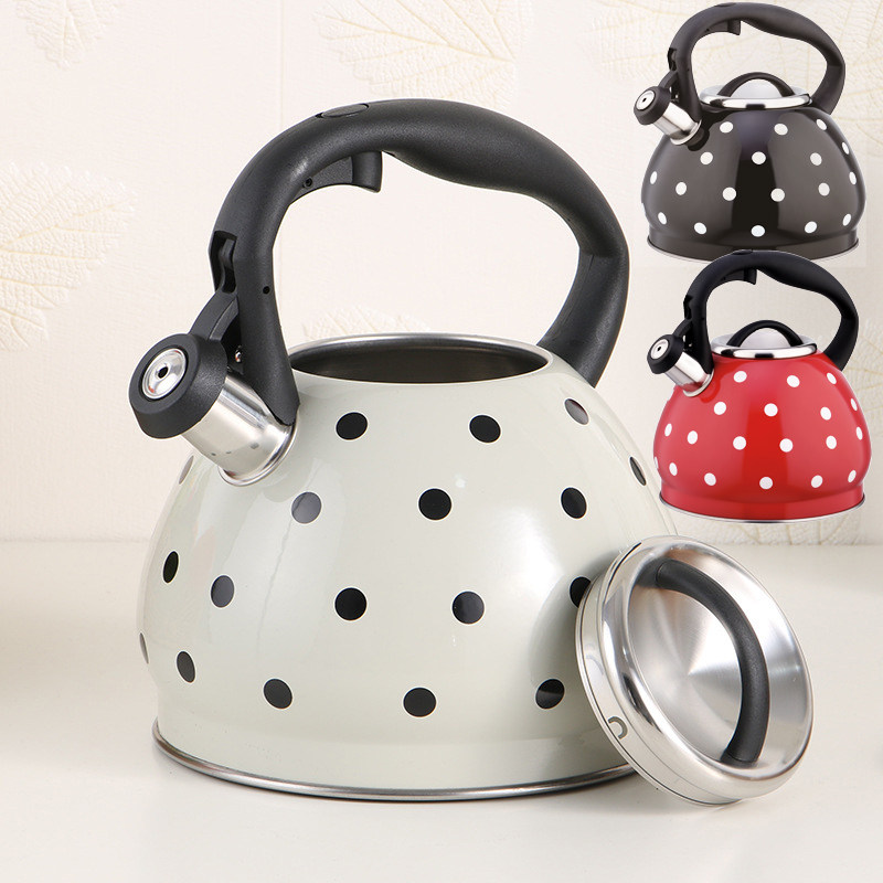 304鸣笛烧水壶燃气灶电磁炉家用不锈钢高颜值大容量波点水壶明火