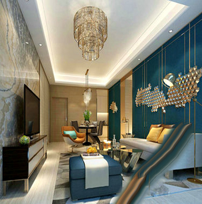 新现代简约高清效果图港式台式现代风格样板房间室内设计素材