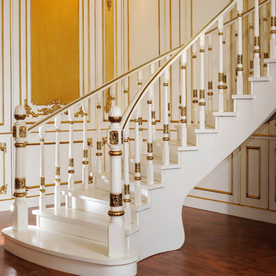 欧/美式风格高清复式别墅整木家装楼梯扶手实景照片参考资料