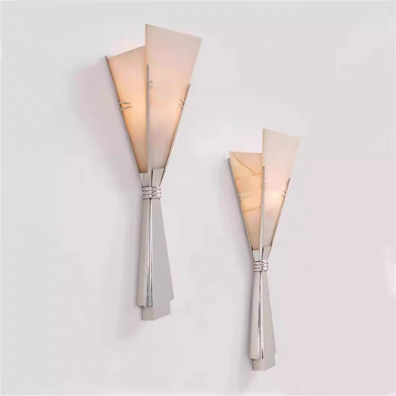 中古西班牙云石复古手捧花壁灯卧室客厅装饰背景玄关法式轻奢壁灯