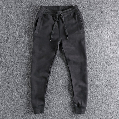 竹节纹理复古水洗做旧休闲卫裤