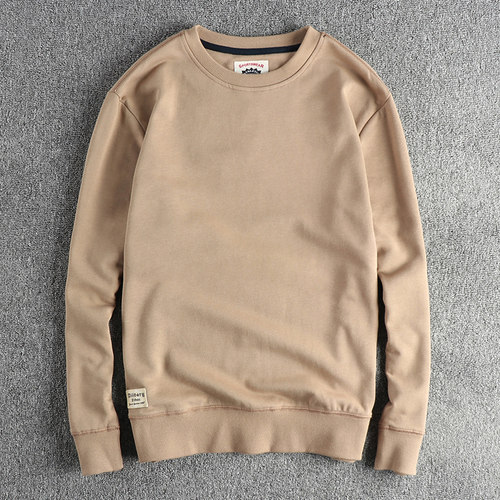 美式复古潮流纯色毛圈卫衣