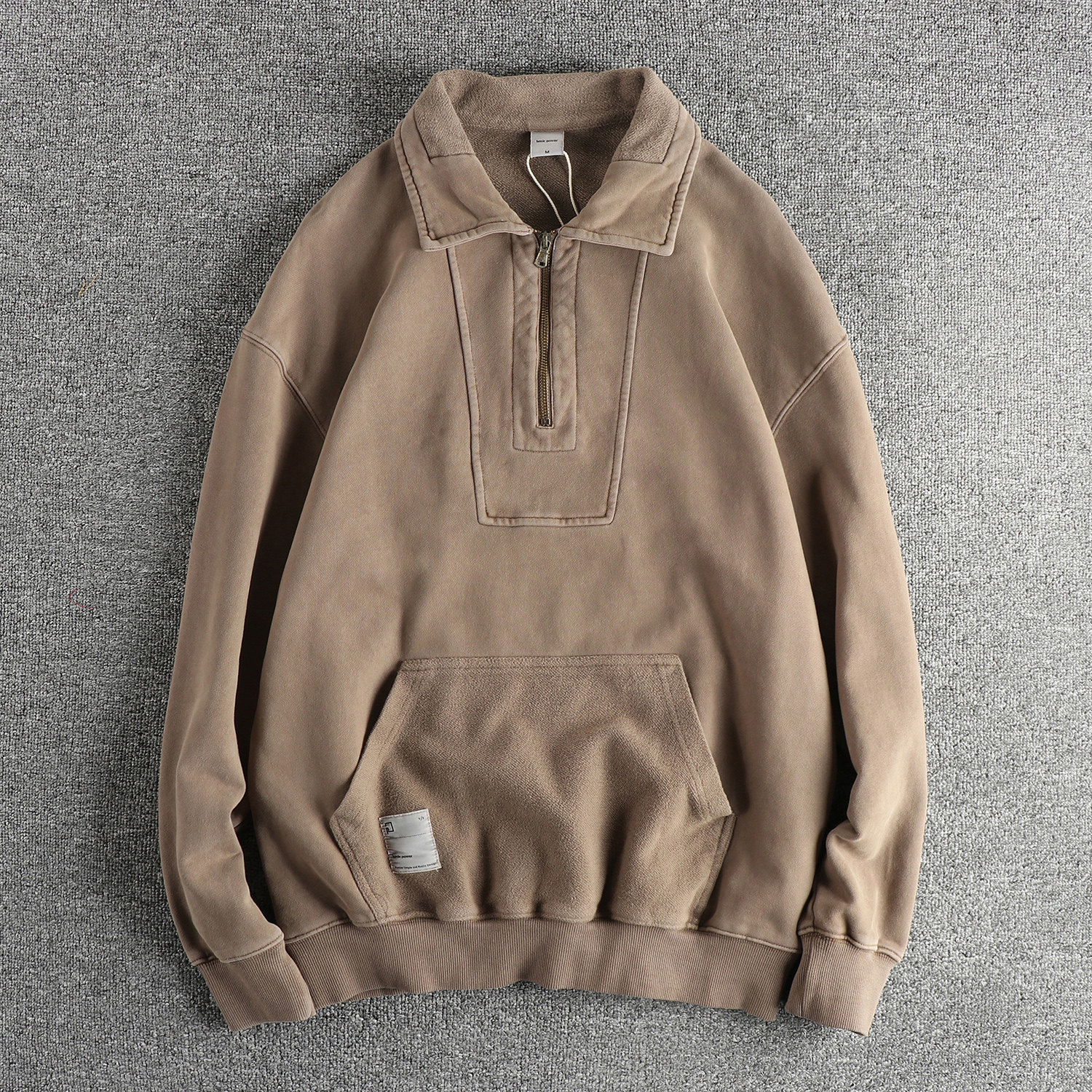 美式复古潮流翻领卫衣