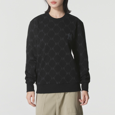 MLB正品新款春秋男女同款户外运动休闲老花logoT恤卫衣3AMTM1254