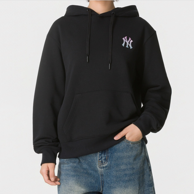 MLB正品新款春秋季男女同款日常休闲连帽刺绣套头卫衣3AHDM0164
