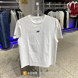 Skechers斯凯奇正品夏新款男女梭织圆领透气休闲短袖T恤P226U031
