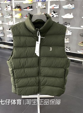 MLB正品秋季新款男女运动服户外保暖背心休闲羽绒马甲3ADVB0336