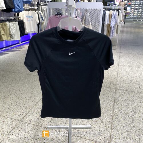 耐克女梭织圆领运动休闲短袖