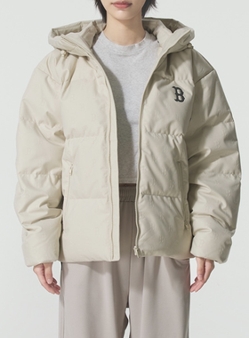 MLB正品新款冬季男女同款连帽防风保暖运动休闲羽绒服3ADJM0856