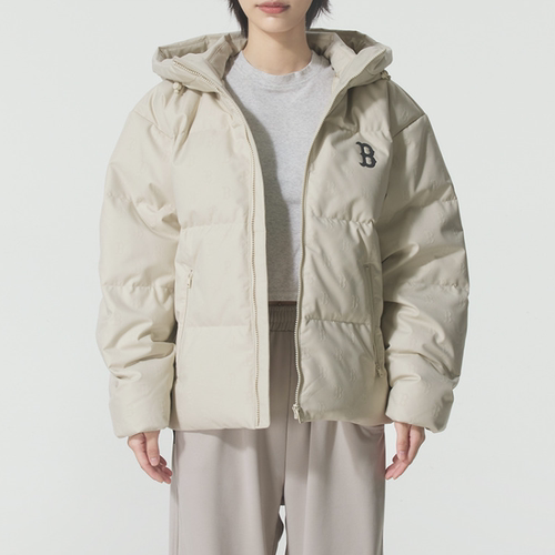 MLB正品新款冬季男女同款连帽防风保暖运动休闲羽绒服3ADJM0856