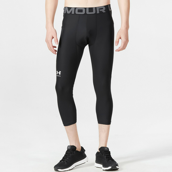 UA安德玛正品新款夏季男款梭织运动健身紧身中裤七分裤1361588