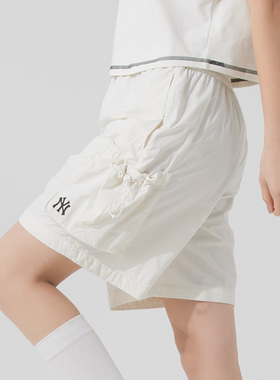 MLB正品夏季新款男女同款透气宽松百搭梭织工装短裤3ASMB0953