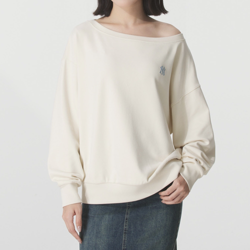 MLB正品春秋新款女款大圆领时尚螺纹袖口休闲长袖卫衣3FMTB0454