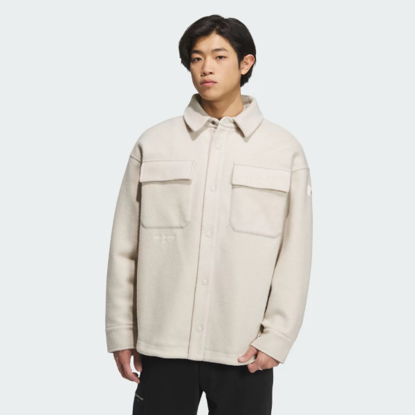 Adidas阿迪达斯正品新款春秋季男款时尚潮流羊毛衬衫外套IP4969