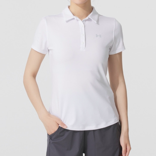 新款 女子运动休闲时尚 UA安德玛正品 夏季 1390369 百搭POLO衫 短袖