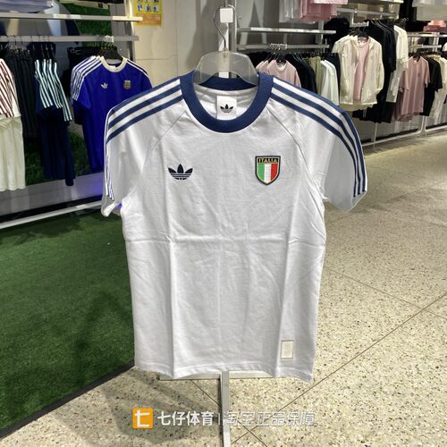Adidas阿迪达斯正品新款夏男针织圆领透气刺绣运动休闲短袖KC6611