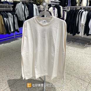 Adidas阿迪达斯正品新秋男子纯棉圆领宽松运动休闲长袖T恤JX5579