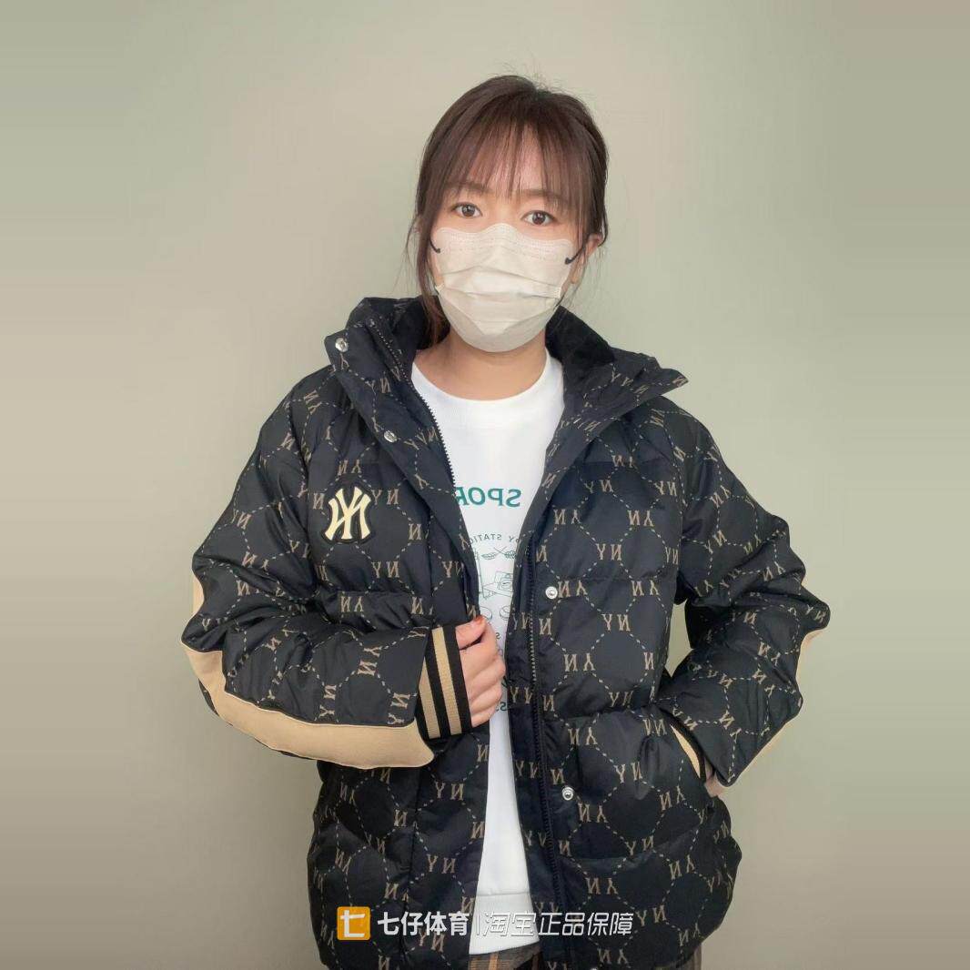 MLB正品新款冬季男女同款纽约基洋户外连帽运动休闲棉服3ADJM0546