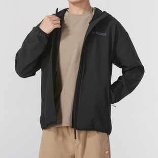 Adidas阿迪达斯正品新款春秋男款连帽百搭运动户外夹克外套IY0092