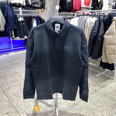 Adidas阿迪达斯正品新款春男三叶草纯棉假两件休闲POLO衫KR5053