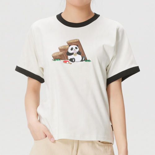 Adidas阿迪达斯正品新款夏季女款圆领印花纯棉卡通短袖T恤KB7214