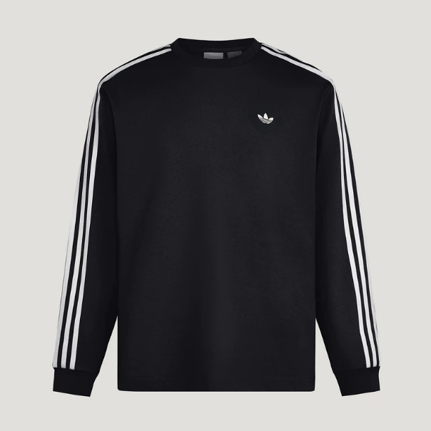 Adidas阿迪达斯正品新款春秋款男款三叶草条纹套头圆领卫衣LC8314