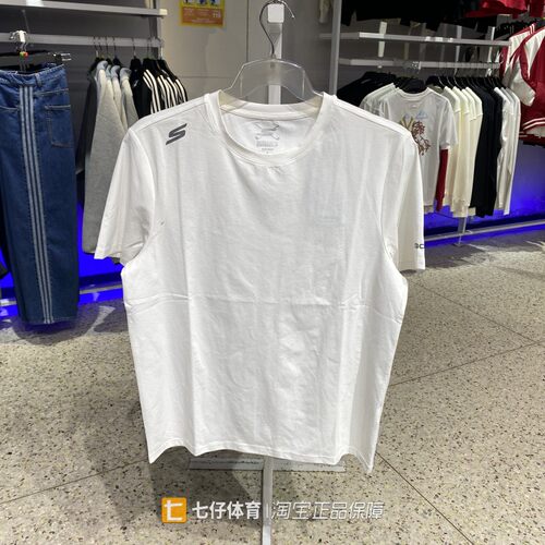 Skechers斯凯奇正品夏新款男女梭织圆领透气休闲短袖T恤P226U034