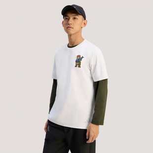 Adidas阿迪达斯正品新款夏季男款柔软针织刺绣小熊短袖T恤KE3710