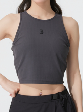 MLB正品新款夏季女子圆领百搭透气梭织速干无袖背心T恤3FTKB0253