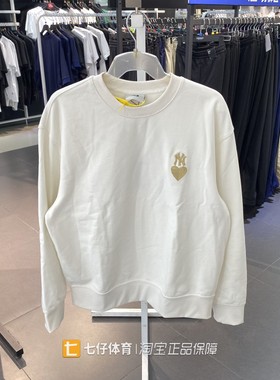 MLB正品新款秋季男女同款纯棉百搭圆领运动套头衫卫衣3AMTH9144