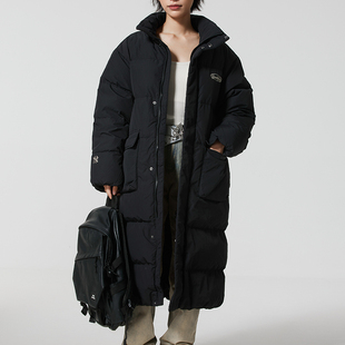 MLB正品新款冬季男女立领保暖时尚休闲宽松长款羽绒服3ADJB1756