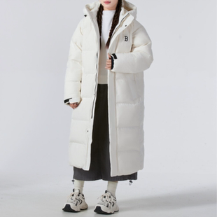 休闲户外连帽直筒长款 MLB正品 男女同款 冬季 羽绒服3ADJB1746 新款