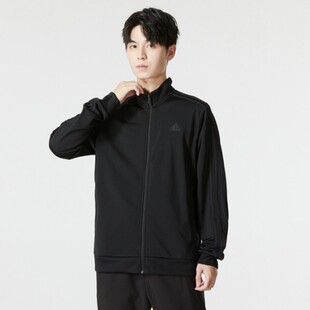 Adidas阿迪达斯正品新款秋季男款针织修身百搭休闲夹克外套H46101