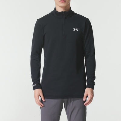 UA安德玛正品新款春秋男子立领半拉链便携运动休闲长袖T恤6005299