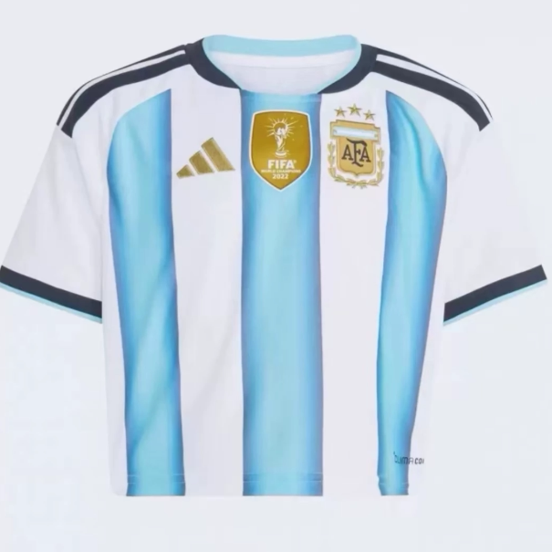 Adidas阿迪达斯正品新款夏季女款阿根廷队修身短款短袖T恤KE5982