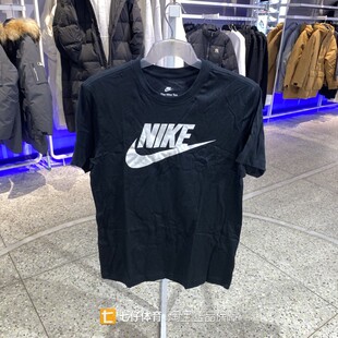 Nike耐克正品春季新男子纯棉透气大勾圆领运动休闲短袖T恤AR5005
