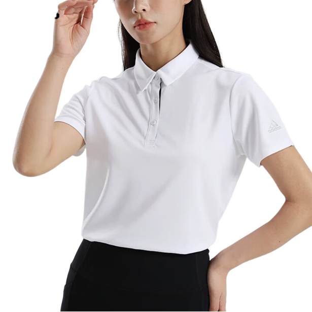 Adidas阿迪达斯正品新款夏季女款运动休闲高尔夫短袖POLO衫HR6417