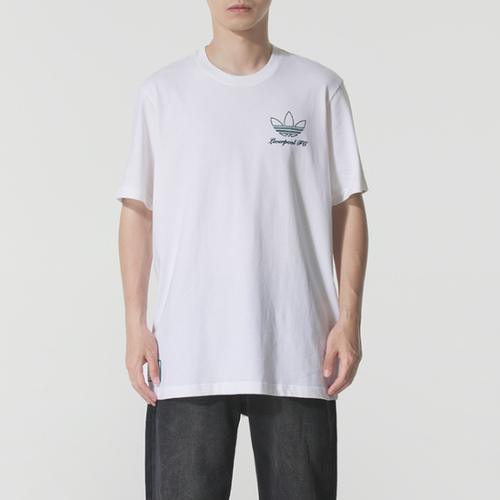 Adidas阿迪达斯正品新款夏季男款纯棉时尚运动宽松短袖T恤JZ1593