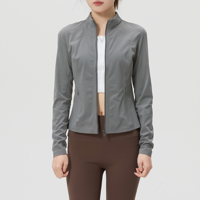 UA安德玛正品新款春季女子修身收腰弹力针织运动夹克外套6014346