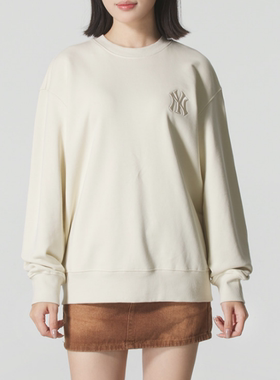 MLB正品新款春秋男女同款圆领运动休闲长袖卫衣套头衫3AMTM0654