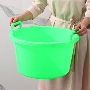 收获季节用我！大号收纳桶牛筋加厚熟胶篮子装水果海鲜筐圆塑料