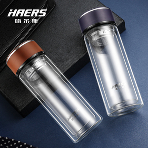 15.9元包邮   哈尔斯  双层隔热玻璃杯