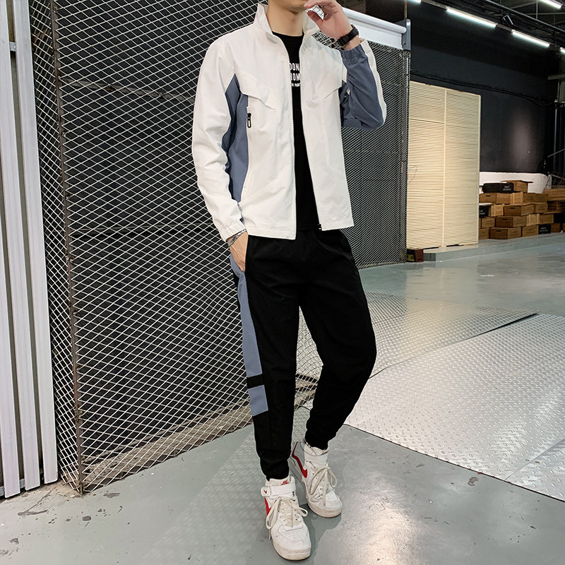 秋季卫衣男潮流夹克套装男A210-TZ9381-P85图片