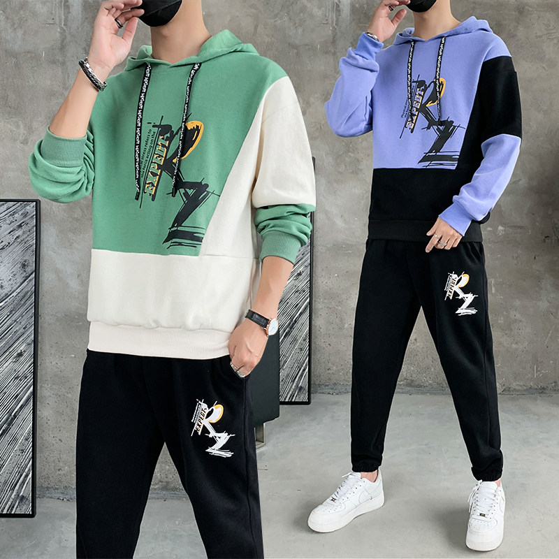 21秋季套装男潮流长袖卫衣套装A210-TZ9833-P65，男装休闲套装，星座210-3