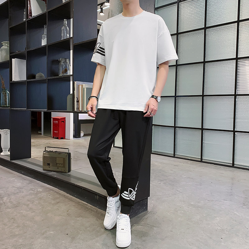 2025夏季短袖长裤套装男潮流时尚套装A210-TZ8209-P50图片