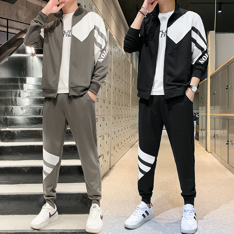卫衣初中学生帅气连帽外套休闲运动套装潮TZ7311-P65图片