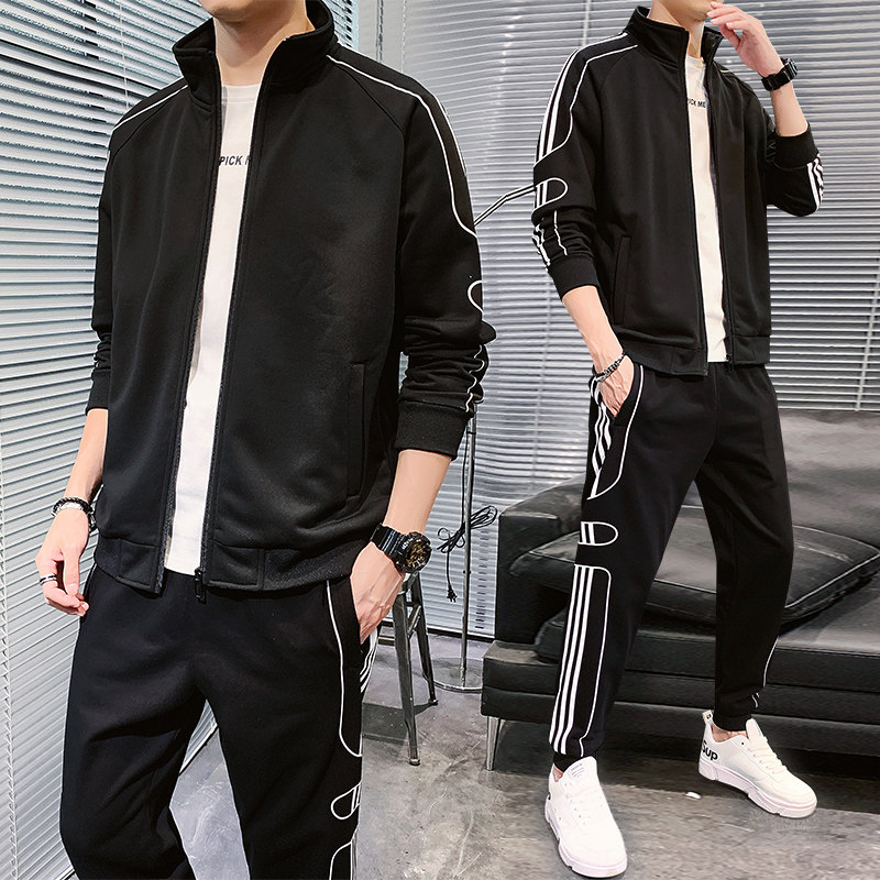 开衫卫衣休闲套装男士秋季搭配帅气运动服男一套TZ7102-P75图片