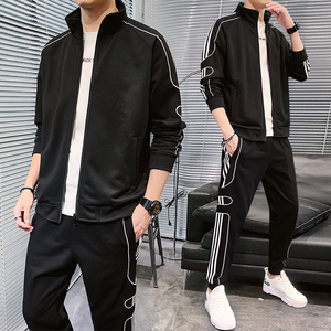开衫卫衣休闲套装男士秋季搭配帅气运动服男一套TZ7102-P75图片