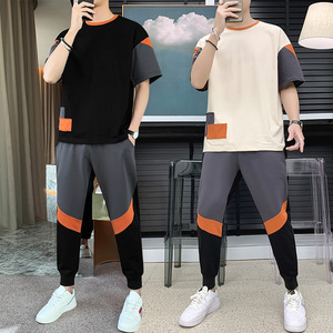1夏季短袖九分裤休闲套装男潮流时尚休闲套装A210-TZ8202-P75图片